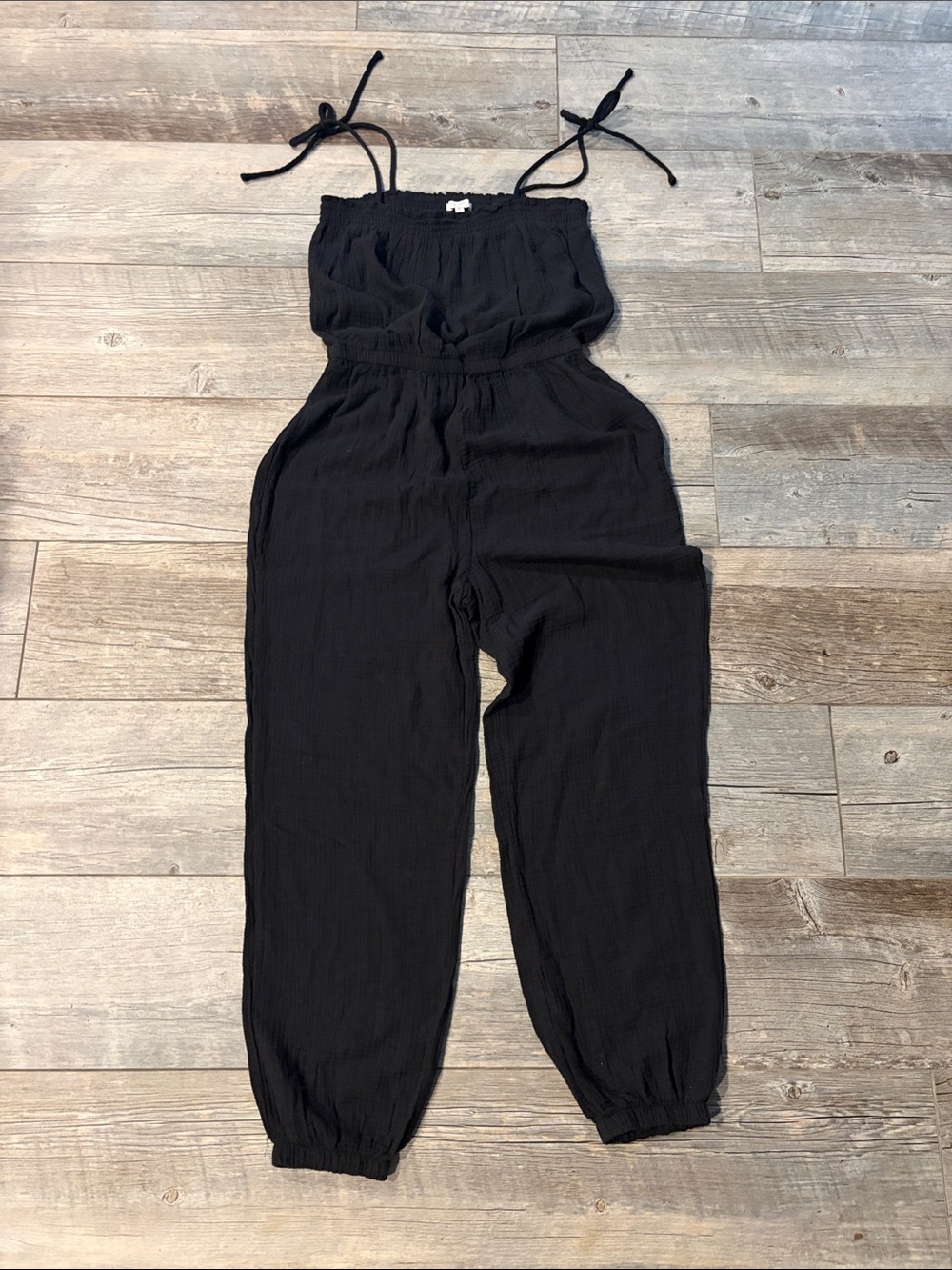 Z Supply black gauze Jumpsuit sz M spaghetti straps